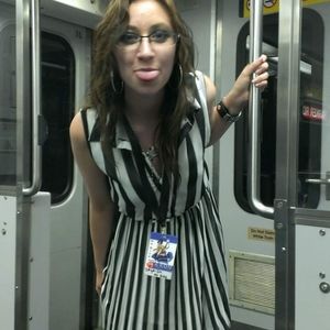 Black heart stripe dress READ DESCRIPTION